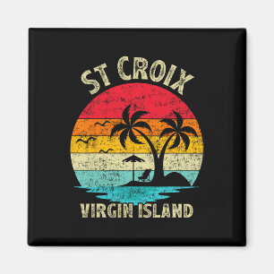 Family Vacation Vintage Retro Virgin Island St. Cr Magnet