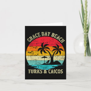 Family Vacation Vintage Turks And Caicos Grace Bay Card