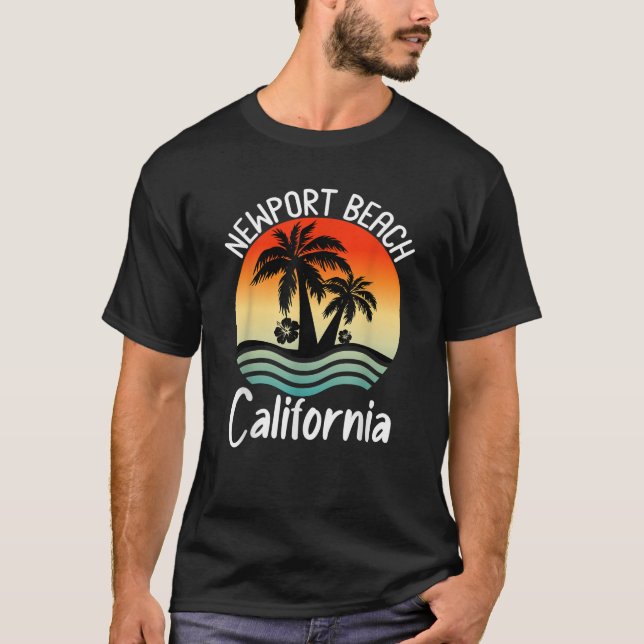 Family Vacations 2021 California Newport Beach Ret T-Shirt (Front)