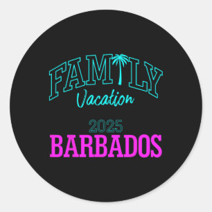 Family Vacay Squad Group Trip Family Vacation Barb Classic Round Sticker