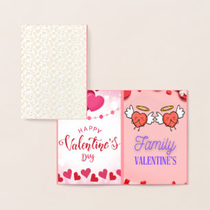 Family Valentines Foil Card