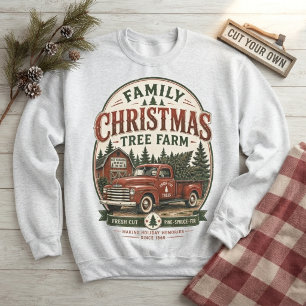 Family Vintage Christmas Tree Farm Sweatshirt