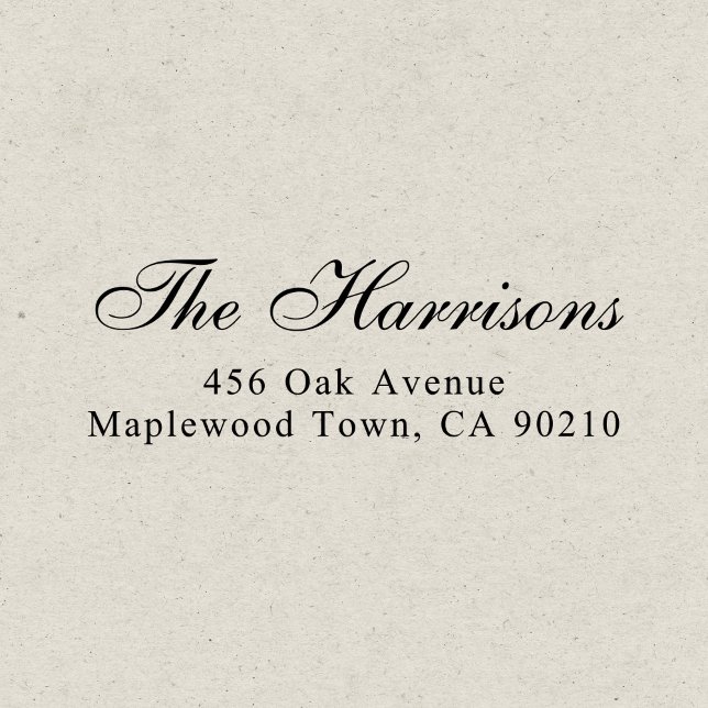 Family Vintage Script Calligraphy Simple Self-inking Stamp (Creator Uploaded)