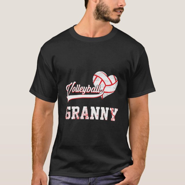 Family Volleyball Player Gifts Volleyball Granny T-Shirt (Front)