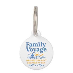 Family Voyage Nautical Writing Our Next Chapter Pet Tag