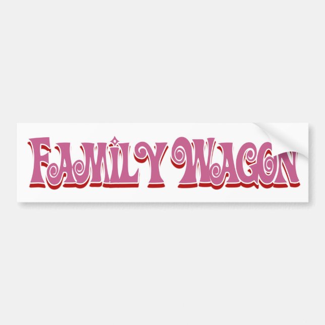 Family Wagon Bumper Sticker (Front)