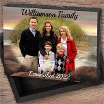 Family Waves and Boulders 0893 Wooden Box Sign<br><div class="desc">Painting "Waves and Boulders 0893" Collection Spruce up any room in your office or home with custom wooden box signs proudly displaying your favourite family picture. These rustic wooden signs make great accent pieces and conversation starters for your guests. Create the perfect gift your loved ones will cherish for a...</div>