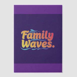 Family Waves Vellum Invitations