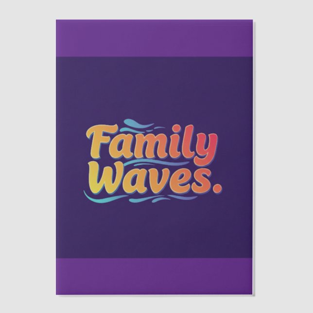 Family Waves Vellum Invitations (Front)