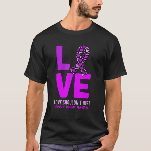 Family Wear Domestic Violence Awareness Ribbon 1 T-Shirt (Front)
