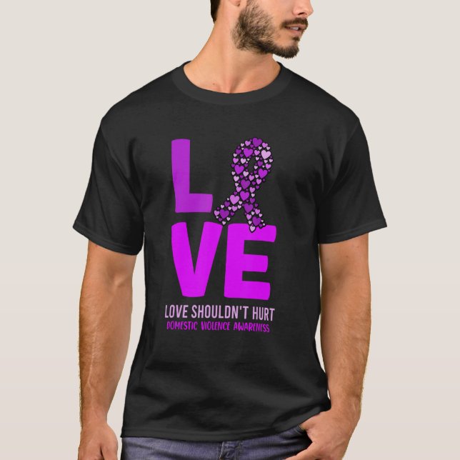 Family Wear Domestic Violence Awareness Ribbon 1 T-Shirt (Front)