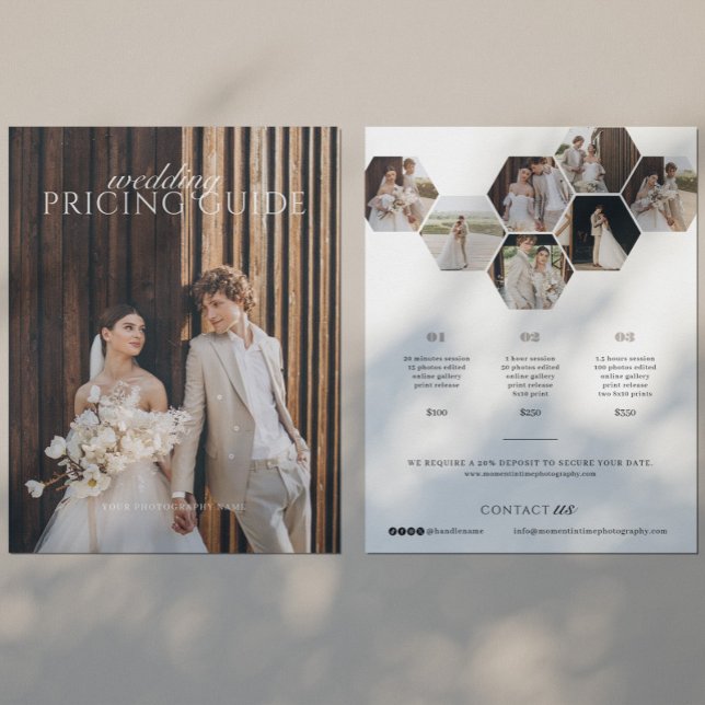 Family Wedding Photographer Photography Price List Flyer (Creator Uploaded)