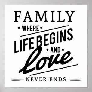Family Where Life Begins and Love Never Ends Poster