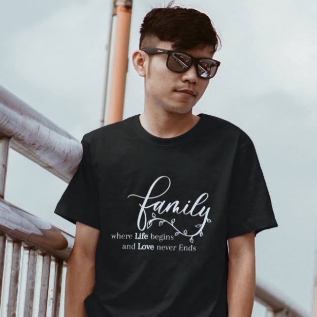 Family where Life begins and Love never Ends  T-Shirt (Creator Uploaded)
