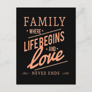 FAMILY Where Life Begins & Love Never Ends. Enclosure Card