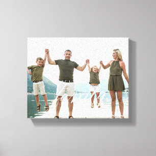 FAMILY White Overlay Gift Photo Canvas Print