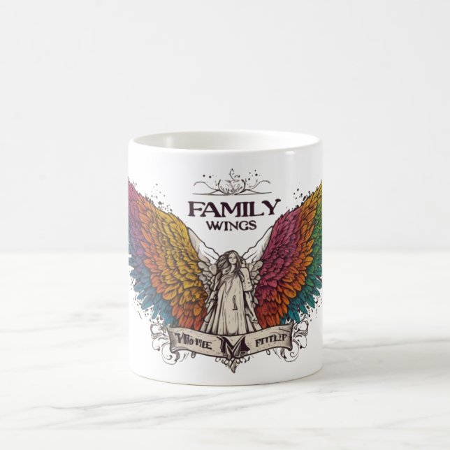 Family Wings Multicolor Cup Design (Center)