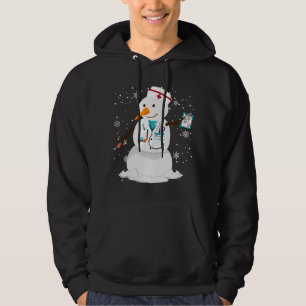 family winter santa snowman nurse christmas tree hoodie