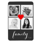 Family with Four Photos and Heart