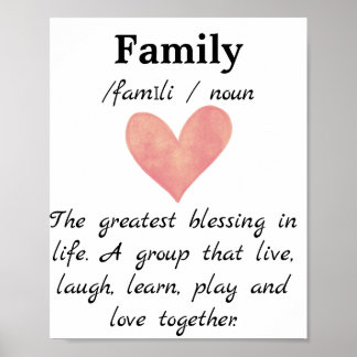 Family word art poster