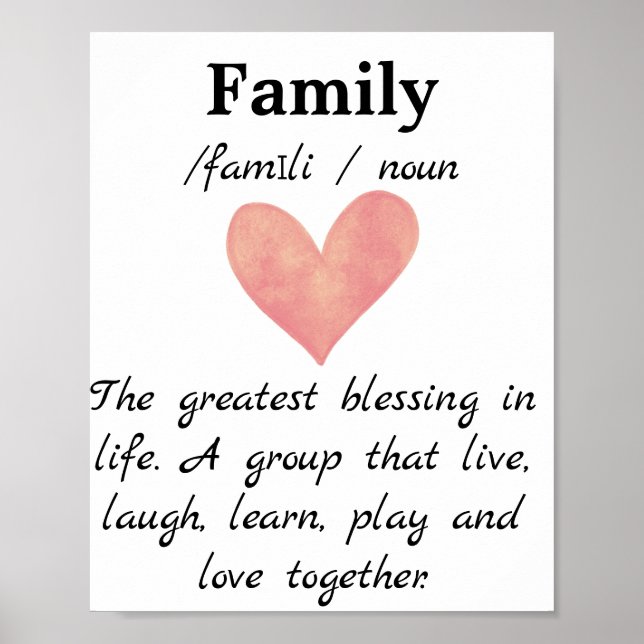 Family word art  poster (Front)