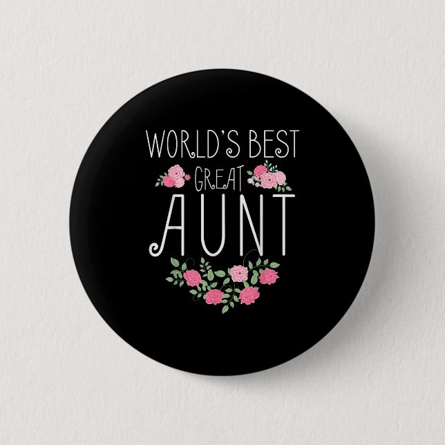 Family World's Great Aun Funny Auntie Ever Gift  6 Cm Round Badge (Front)