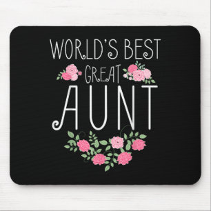 Family World's Great Aun Funny Auntie Ever Gift  Mouse Mat