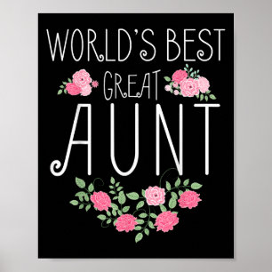 Family World's Great Aun Funny Auntie Ever Gift Poster