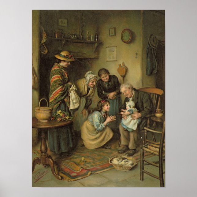 Family Worship, from the Pears Annual, 1911 Poster (Front)