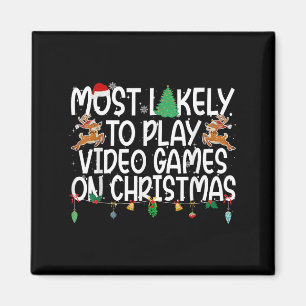 Family Xmas Most Likely To Play Video Games On Chr Magnet