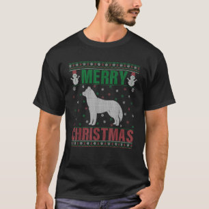 Family Xmas Pjs Matching Siberian Husky Dog Ugly C T-Shirt