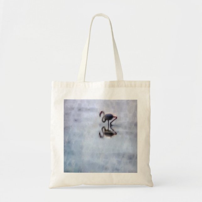 Famingo Walking In Heather Water Tote Bag (Front)