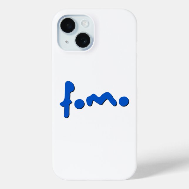 Famo Minimal Blue Script IPhone Case (Back)