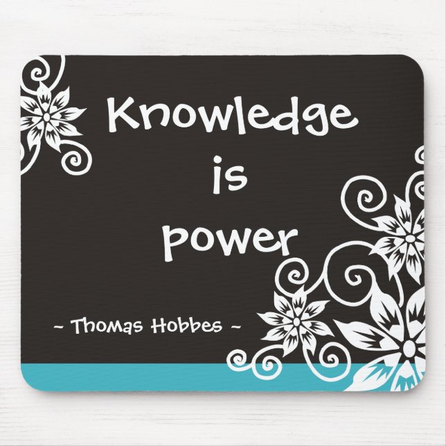 Famous 3 Word Quotes - Thomas Hobbes quote Mouse Mat (Front)
