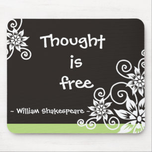 Famous 3 Word Quotes -William Shakespeare quote Mouse Mat