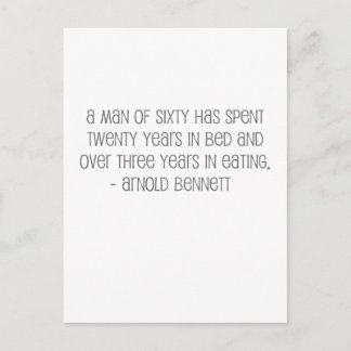 Famous, "A Man of 60" quote Postcard
