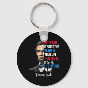 Famous Abraham Lincoln Inspirational Quote Civil W Key Ring