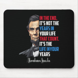 Famous Abraham Lincoln Inspirational Quote Civil W Mouse Mat