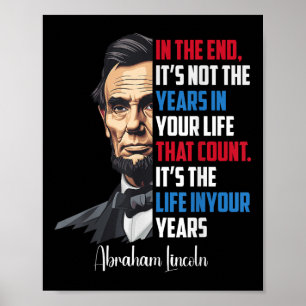 Famous Abraham Lincoln Inspirational Quote Civil W Poster