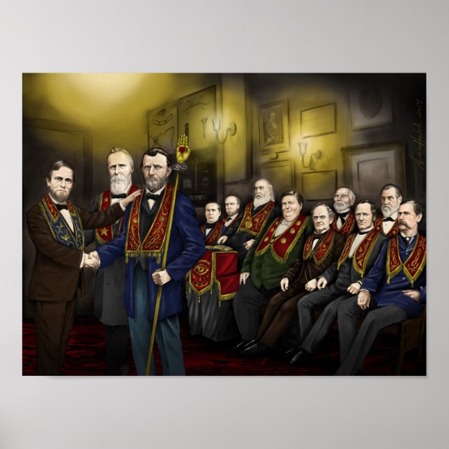 Famous American Odd Fellows of the Mid-1800s Poster (Front)