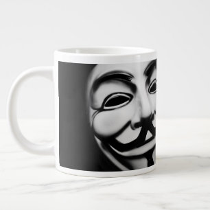Famous Anonymous Hacker Smile Large Coffee Mug