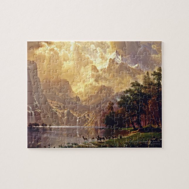 Famous Art Bierstadt Sierra Nevada California USA  Jigsaw Puzzle (Horizontal)
