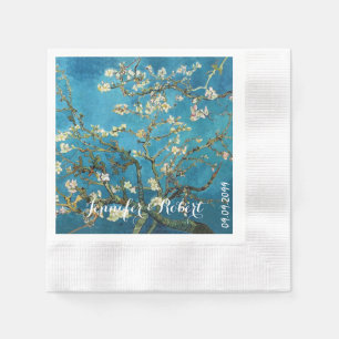 Famous art, Blossoming Almond Tree. Van Gogh Napkin