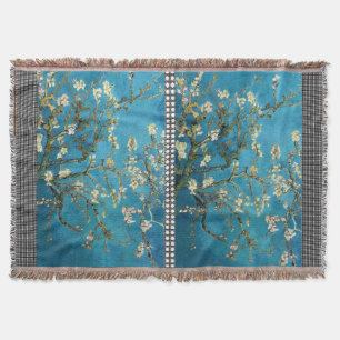 Famous art, Blossoming Almond Tree. Van Gogh Throw Blanket