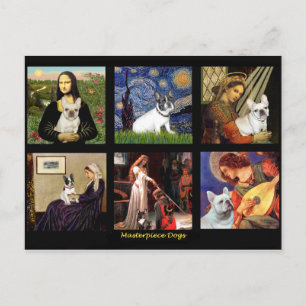 Famous Art French Bull Dog Composite Postcard