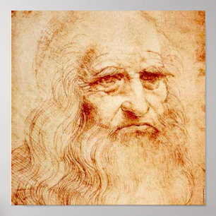 FAMOUS ART - LEONARDO DA VINCI - SELF PORTRAIT POSTER