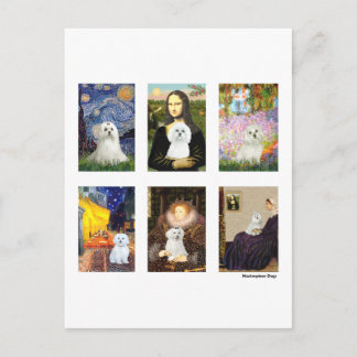 Famous Art Maltese Composite (clear) Postcard