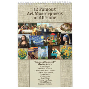 Famous Art Masterpieces of all Time Calendar