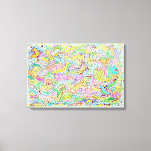 Famous Artists Names and Art Words Canvas Print