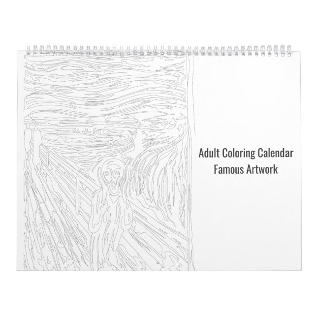 Famous Artwork Adult Colouring Calendar (Cover)